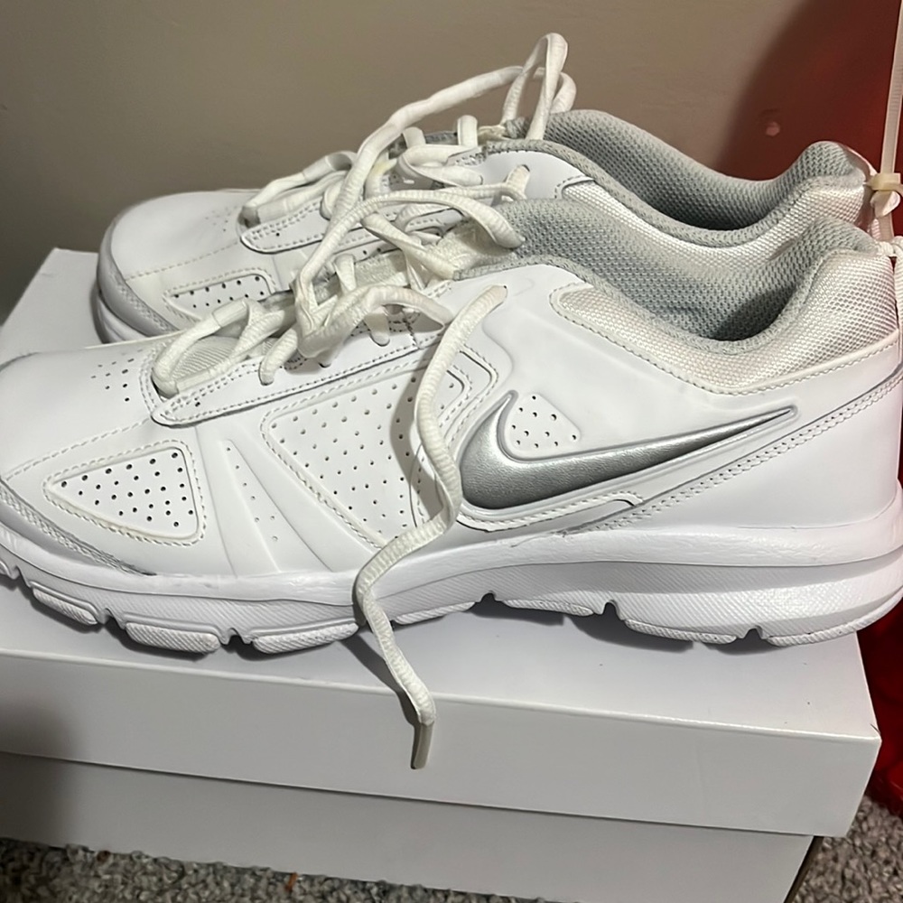 All white brand new Nike sneakers